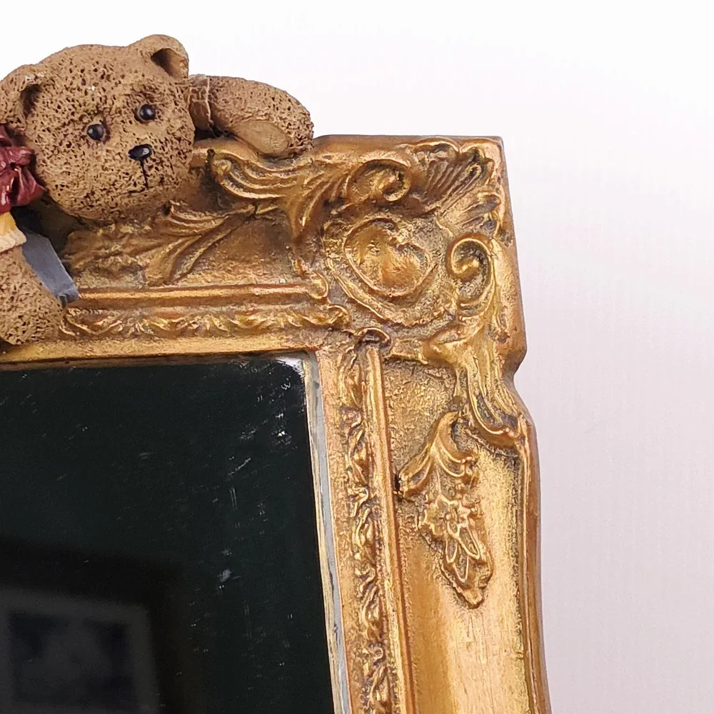 Vintage Teddy Bear Tabletop Mirror, 1990s‎ Decor
